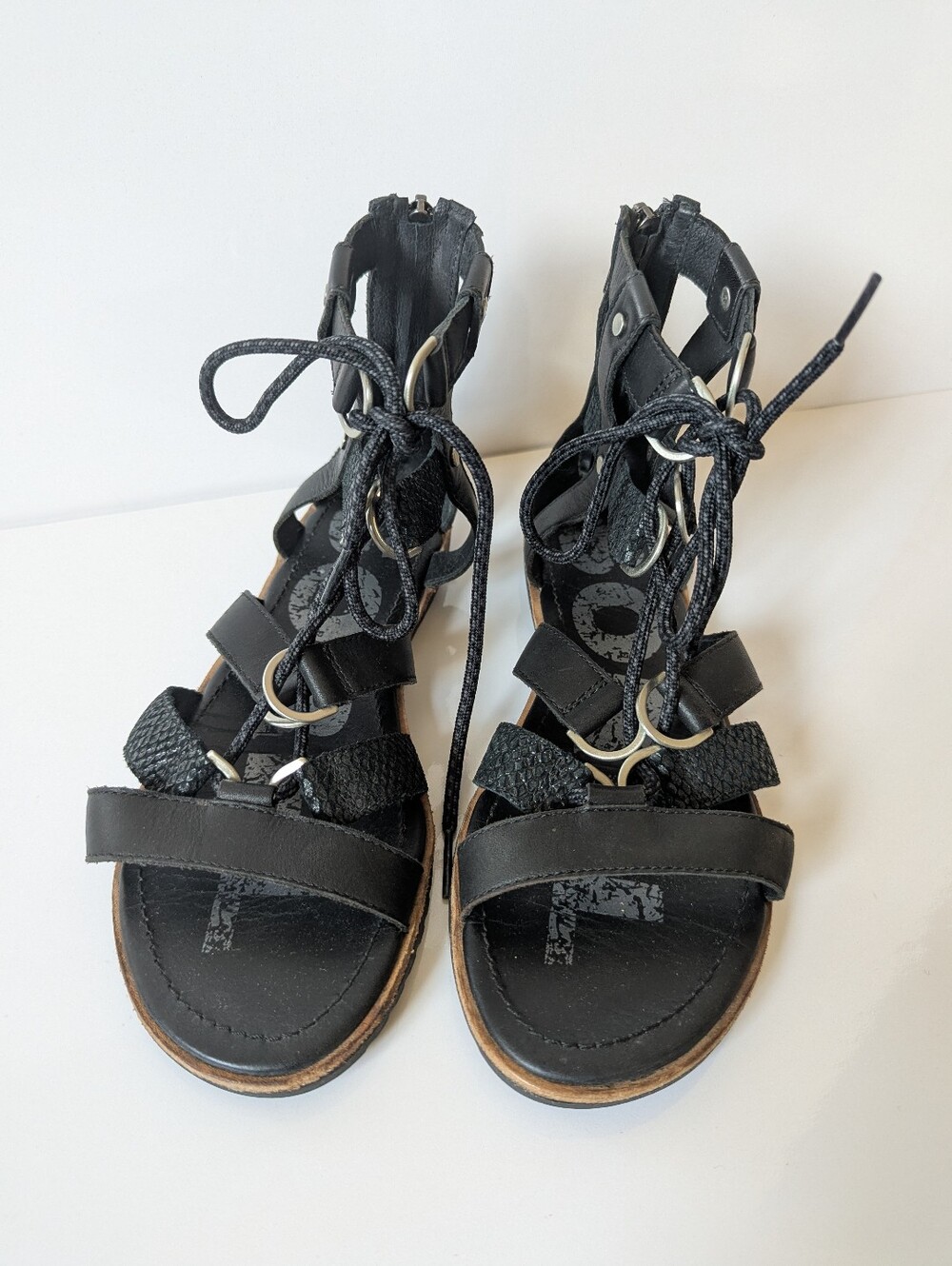 SOREL | Ella gladiator lace-up flat sandals - US 6